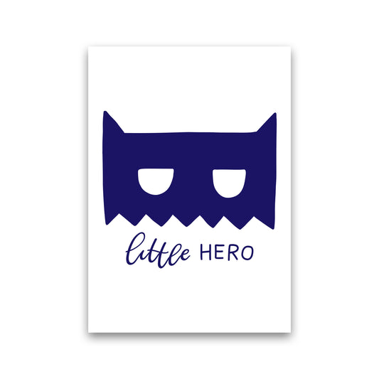 Little Hero Mask Navy Super Scandi  Art Print by Pixy Paper Print Only