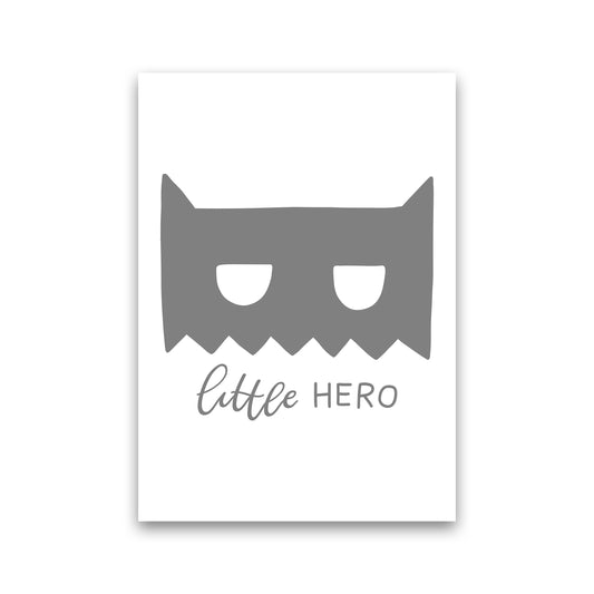 Little Hero Mask Super Scandi Grey  Art Print by Pixy Paper Print Only