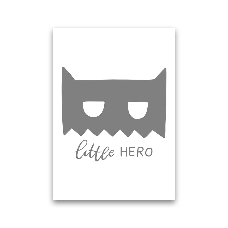 Little Hero Mask Super Scandi Grey  Art Print by Pixy Paper Print Only
