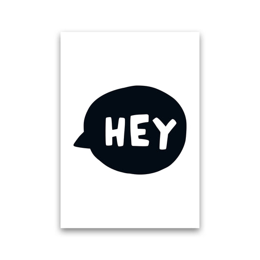 Hey Bubble Super Scandi Black  Art Print by Pixy Paper Print Only