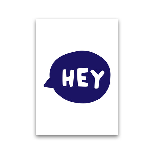 Hey Bubble Navy Super Scandi  Art Print by Pixy Paper Print Only