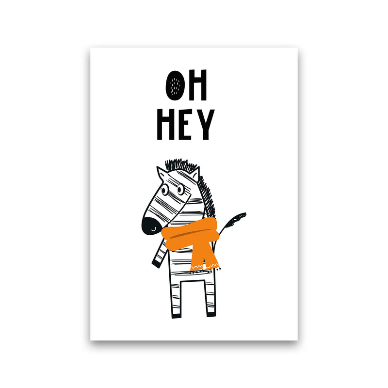 Oh Hey Zebra Animal Pop  Art Print by Pixy Paper Print Only