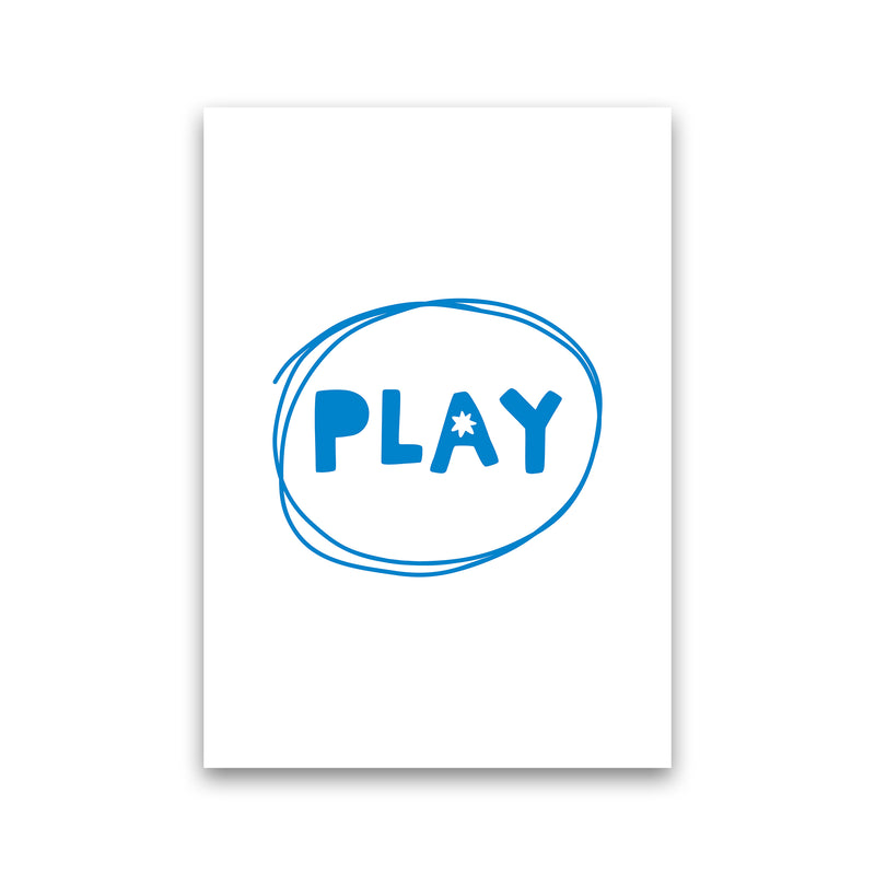 Play Blue Super Scandi  Art Print by Pixy Paper Print Only