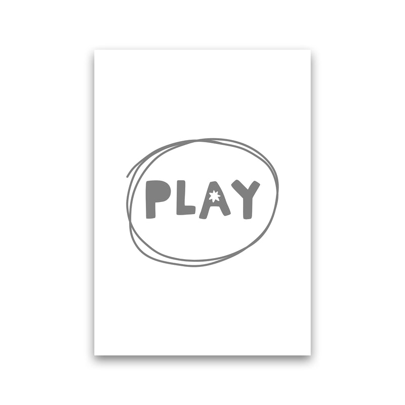 Play Super Scandi Grey  Art Print by Pixy Paper Print Only