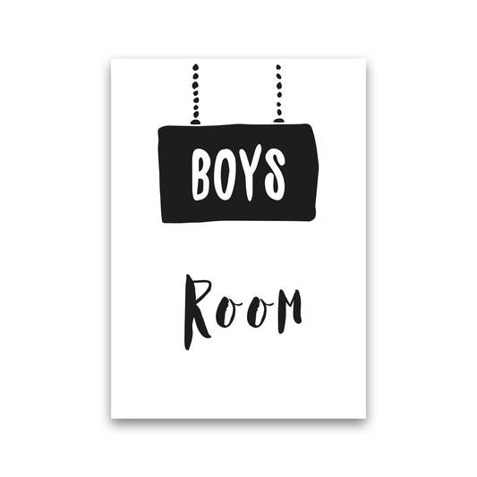 Boys Room Black  Art Print by Pixy Paper Print Only