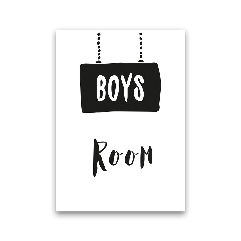 Boys Room Black  Art Print by Pixy Paper Print Only