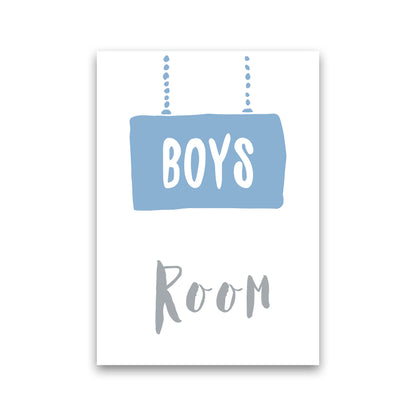 Boys Room Blue  Art Print by Pixy Paper Print Only