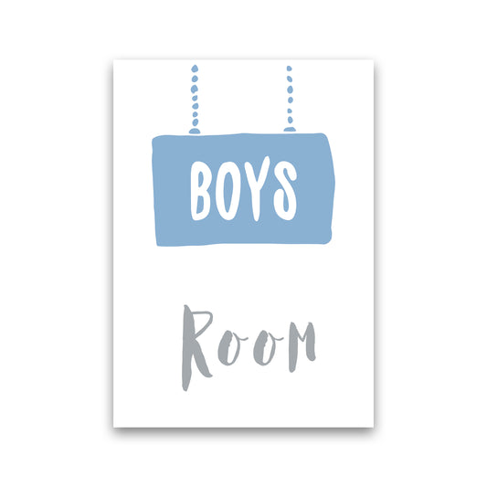 Boys Room Blue  Art Print by Pixy Paper Print Only