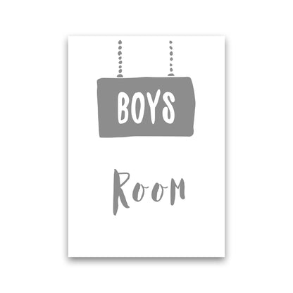 Boys Room Grey  Art Print by Pixy Paper Print Only