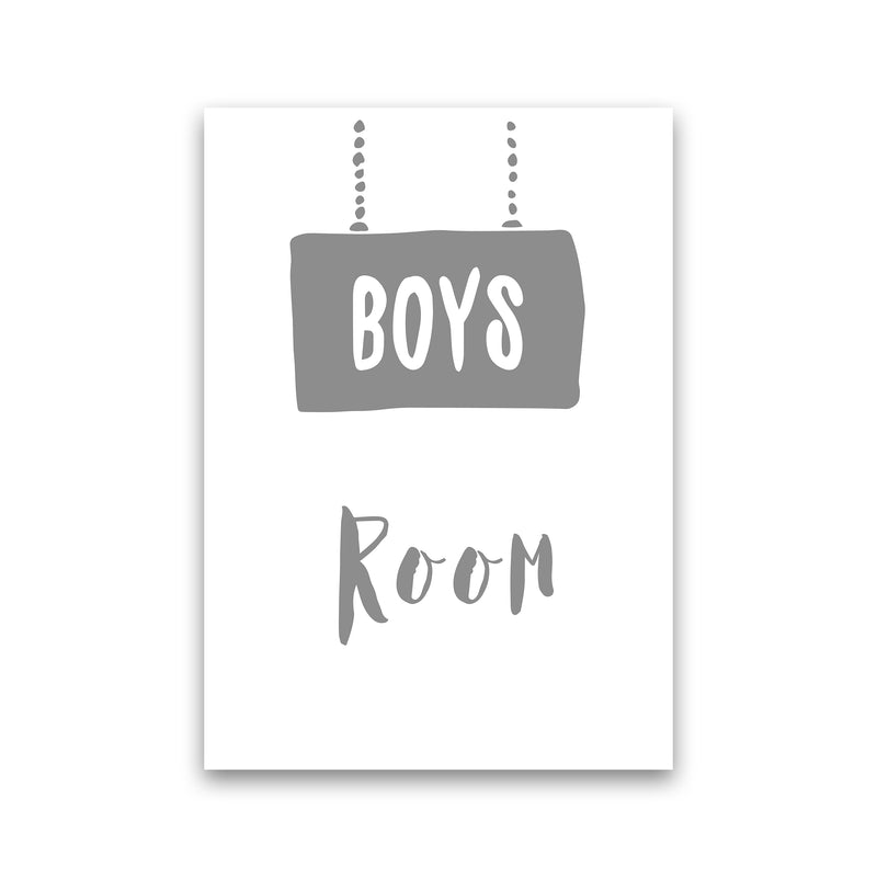 Boys Room Grey  Art Print by Pixy Paper Print Only