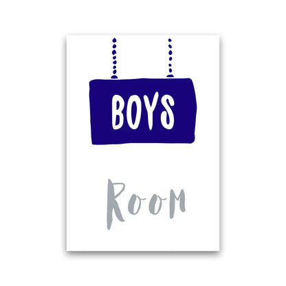 Boys Room Navy  Art Print by Pixy Paper Print Only