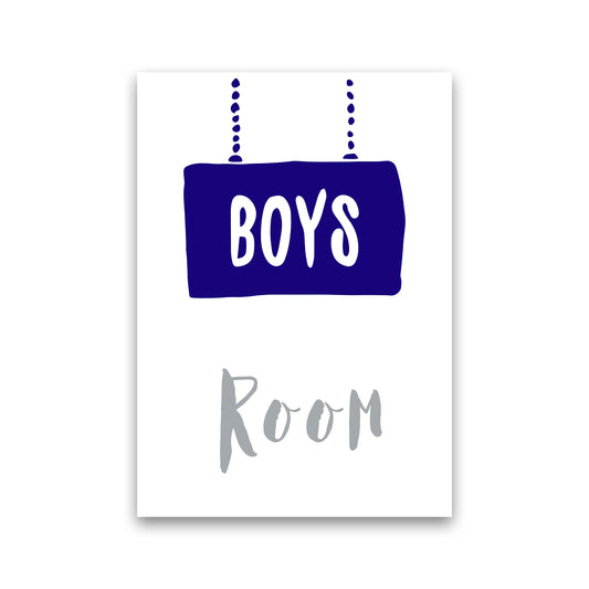 Boys Room Navy  Art Print by Pixy Paper Print Only