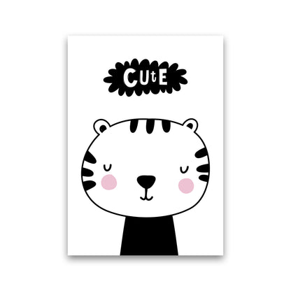 Cute Tiger  Art Print by Pixy Paper Print Only
