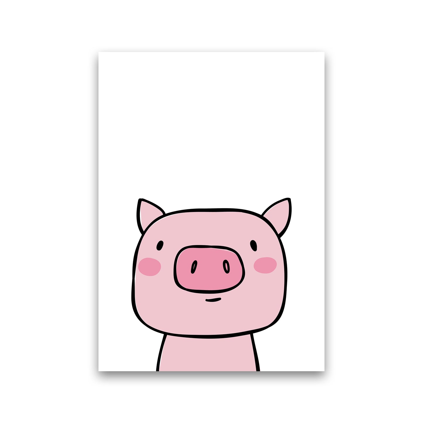 Pig  Art Print by Pixy Paper Print Only