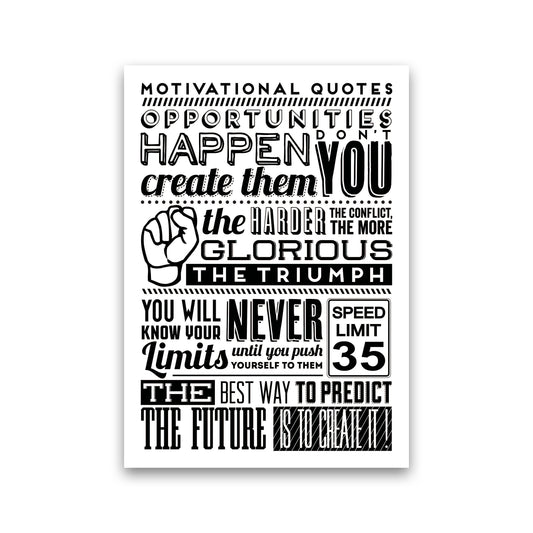 Opportunities Happen Vintage  Art Print by Pixy Paper Print Only