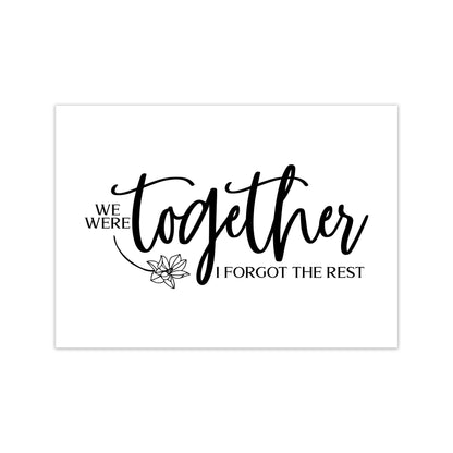 We Were Together Landscape  Art Print by Pixy Paper Print Only