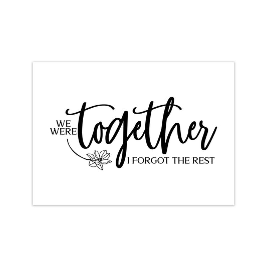 We Were Together Landscape  Art Print by Pixy Paper Print Only