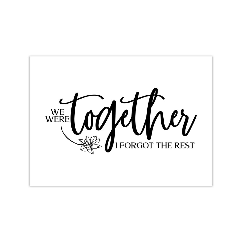 We Were Together Landscape  Art Print by Pixy Paper Print Only
