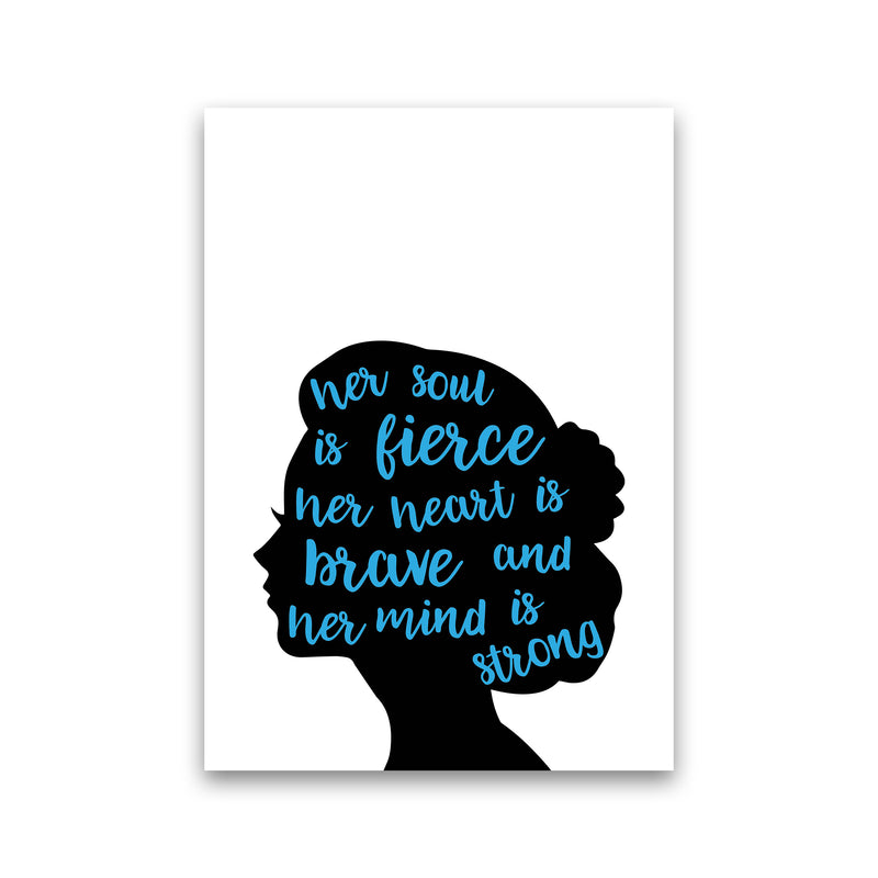 Her Soul Is Fierce Blue  Art Print by Pixy Paper Print Only