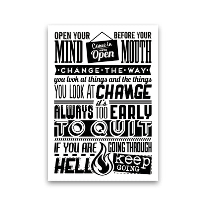 Open Your Mind Vintage  Art Print by Pixy Paper Print Only