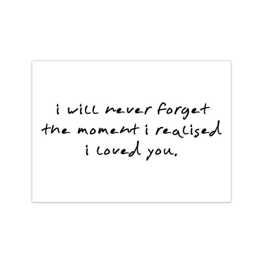 I Will Never Forget  Art Print by Pixy Paper Print Only