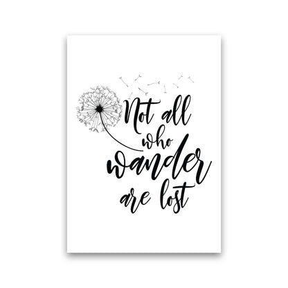 Not All Who Wander  Art Print by Pixy Paper Print Only