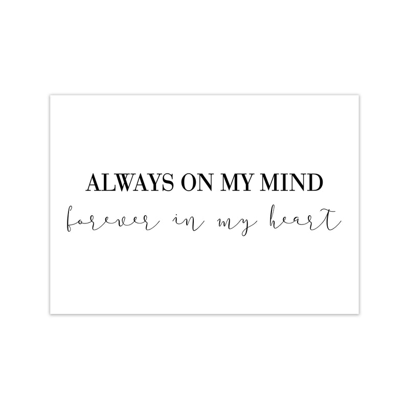 Always On My Mind  Art Print by Pixy Paper Print Only