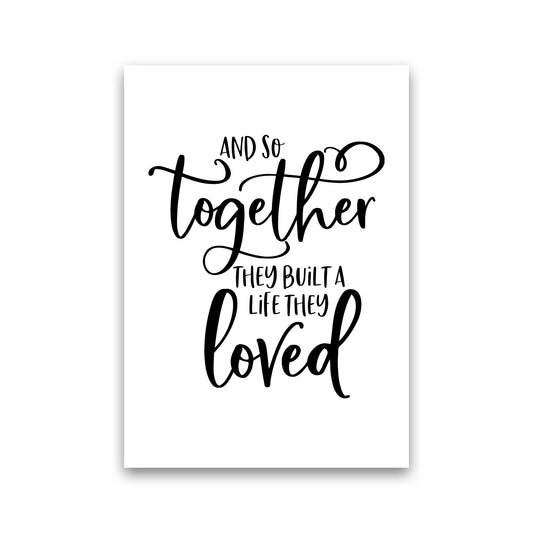 And So Together  Art Print by Pixy Paper Print Only