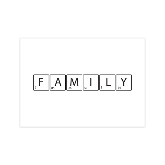 Family Letters  Art Print by Pixy Paper Print Only