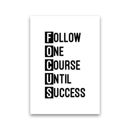 Focus Black  Art Print by Pixy Paper Print Only