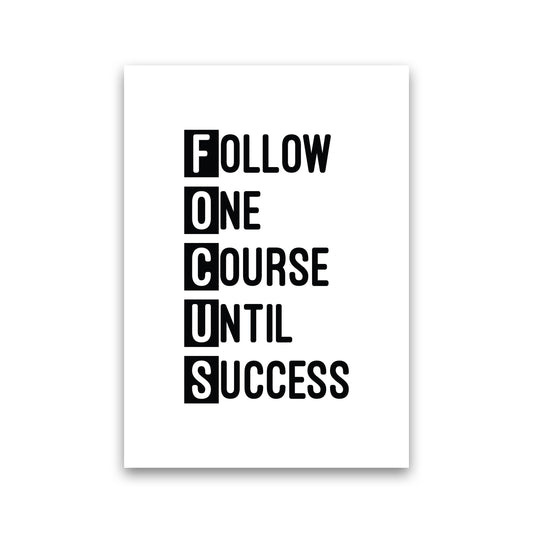 Focus Black  Art Print by Pixy Paper Print Only