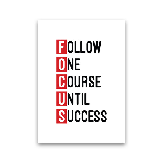 Focus Red  Art Print by Pixy Paper Print Only