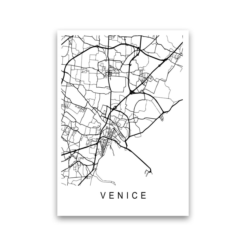 Venice Map Art Print by Pixy Paper Print Only