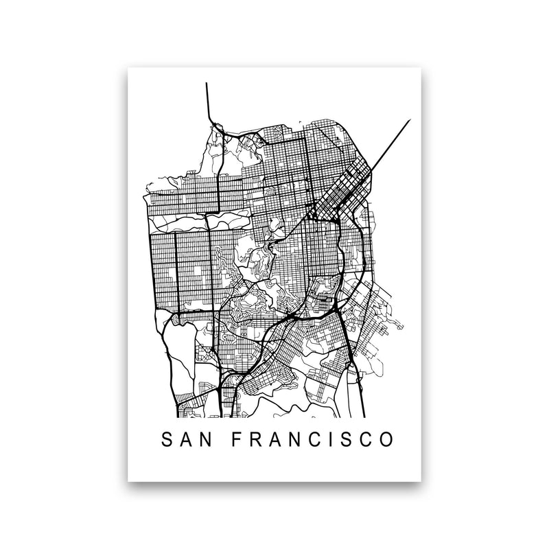 San Francisco Map Art Print by Pixy Paper Print Only