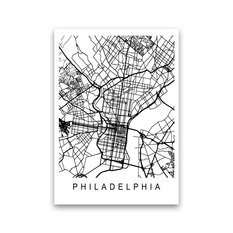 Philadelphia Map Art Print by Pixy Paper Print Only