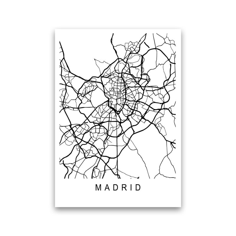 Madrid Map Art Print by Pixy Paper Print Only