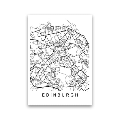 Edinburgh Map Art Print by Pixy Paper Print Only