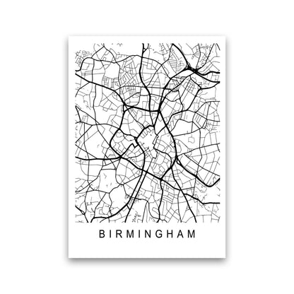 Birmingham Map Art Print by Pixy Paper Print Only