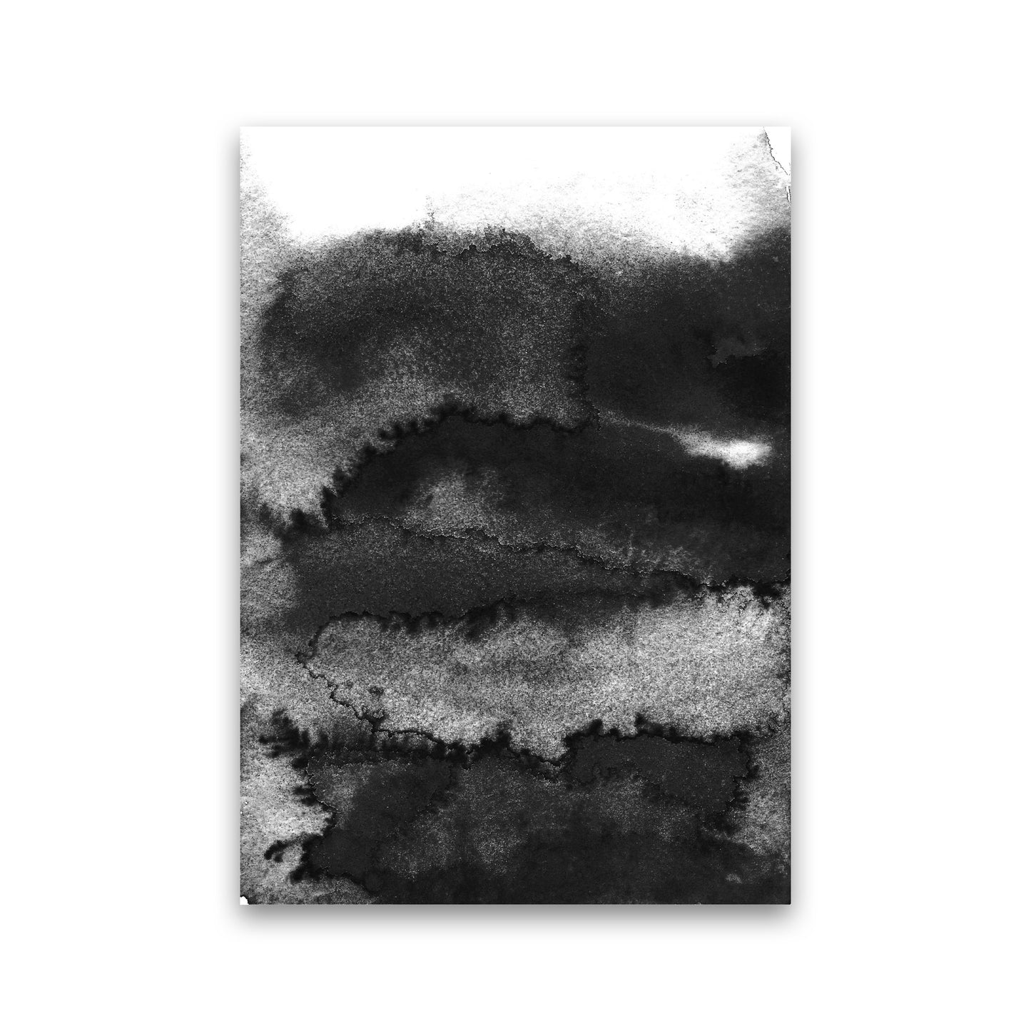 Majestic Monochrome Watercolour 16 Art Print by Pixy Paper Print Only