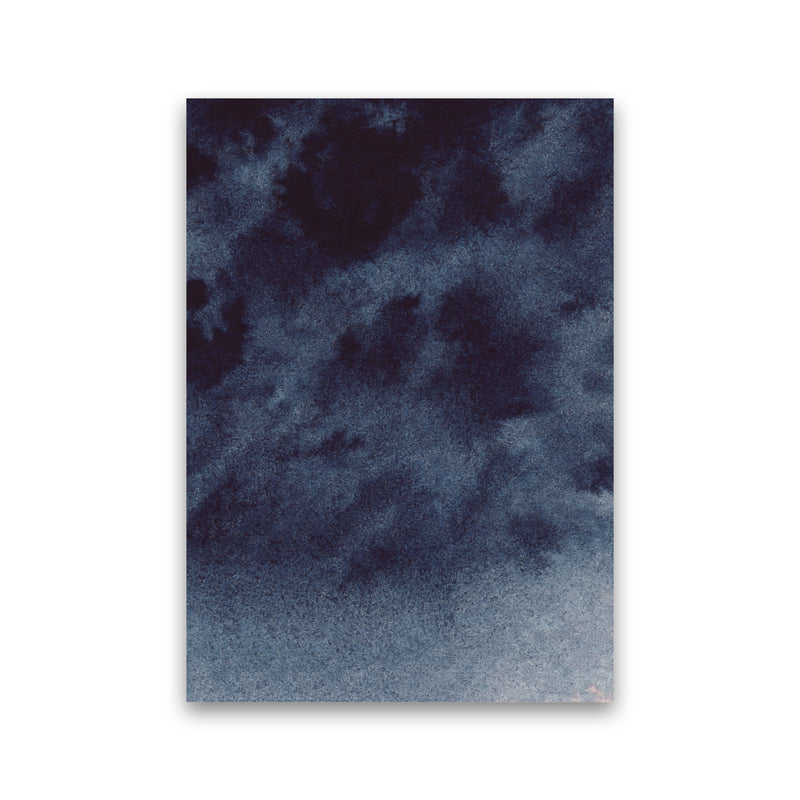 Sand Navy Watercolour Art Print by Pixy Paper Print Only