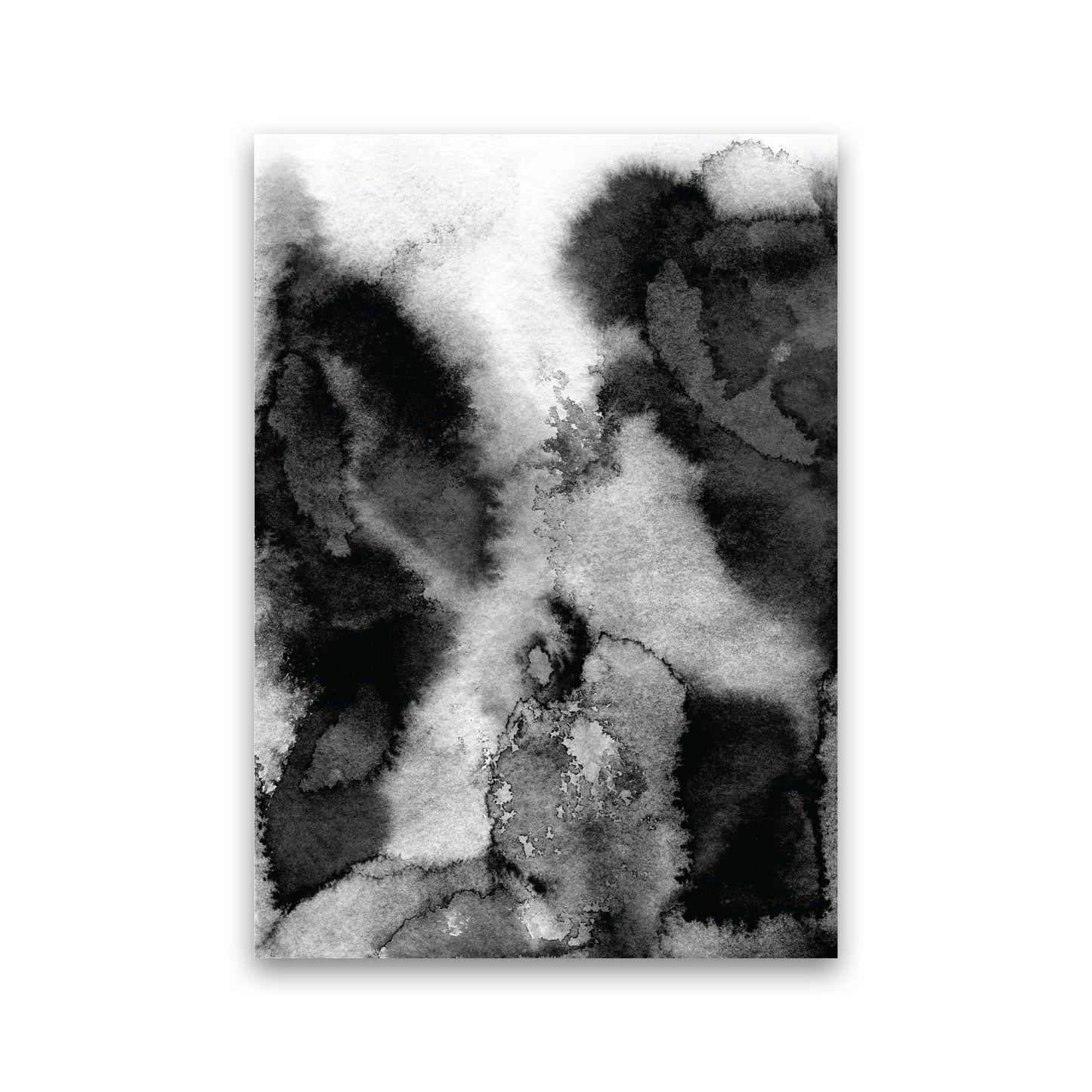 Majestic Monochrome Watercolour 11 Art Print by Pixy Paper Print Only