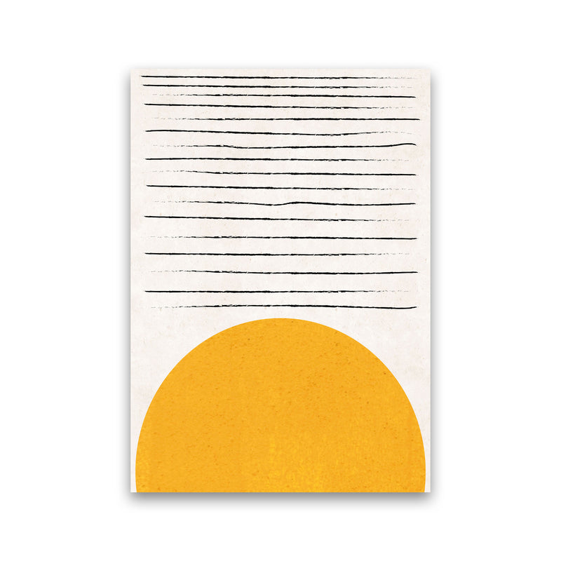 Sun lines mustard Art Print by Pixy Paper Print Only