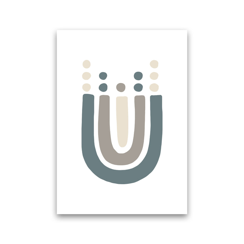 Inspired Upside Down Natural Rainbow White Art Print by Pixy Paper Print Only