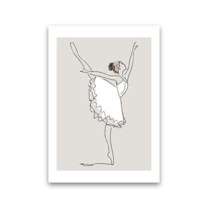 Inspired Stone Ballerina Art Print by Pixy Paper Print Only