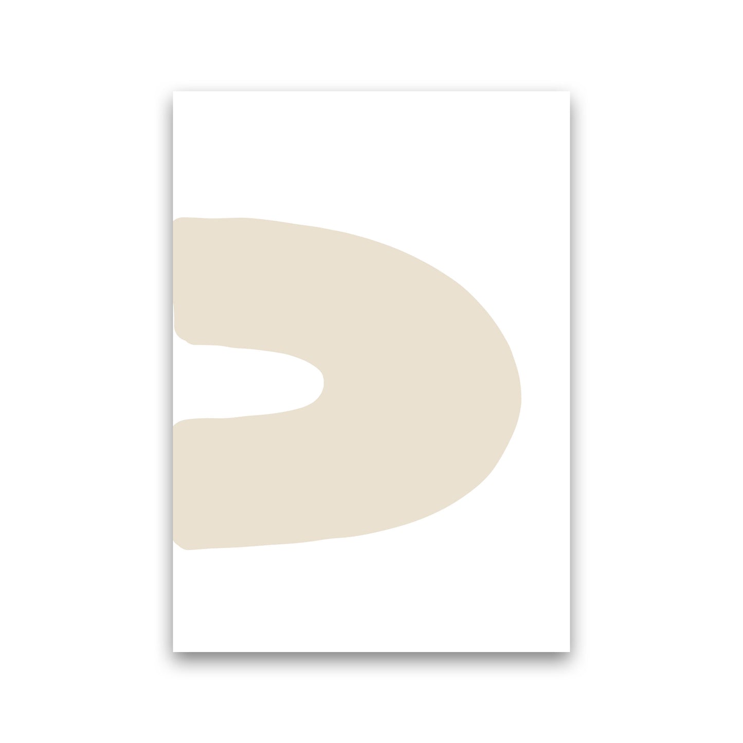 Inspired Side Beige Rainbow Art Print by Pixy Paper Print Only