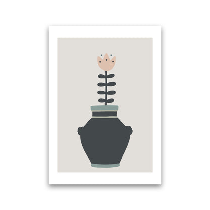 Inspired Plant Pot Stone Art Print by Pixy Paper Print Only