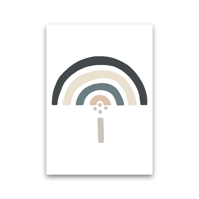 Inspired Natural Rainbow White Art Print by Pixy Paper Print Only