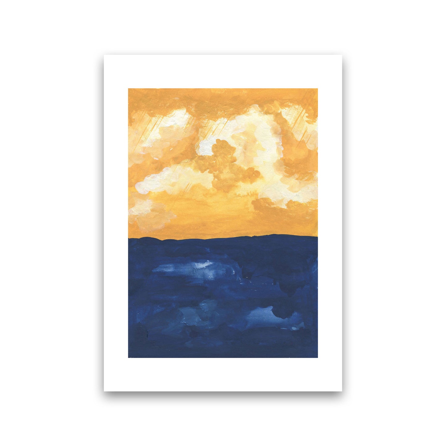 Horizon Abstract Sea  Art Print by Pixy Paper Print Only