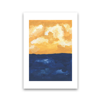 Horizon Abstract Sea  Art Print by Pixy Paper Print Only