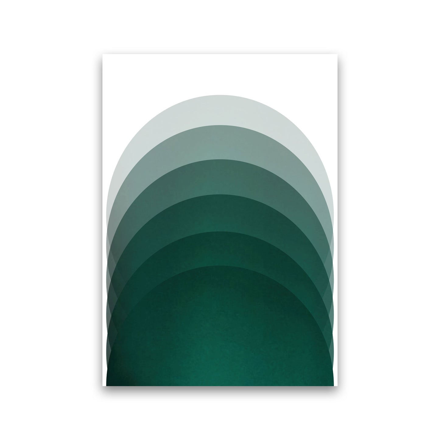 Gradient Sun rising emerald Art Print by Pixy Paper Print Only